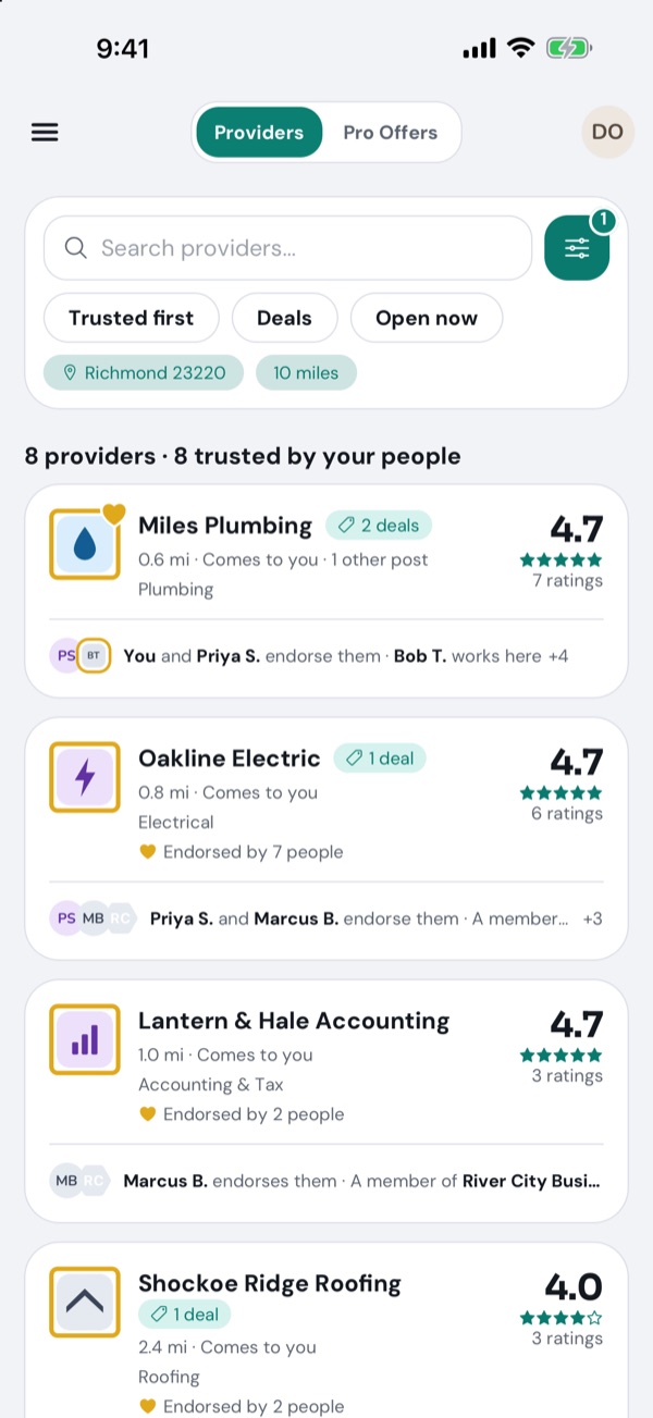What your customers see: a real TryMyPro screen